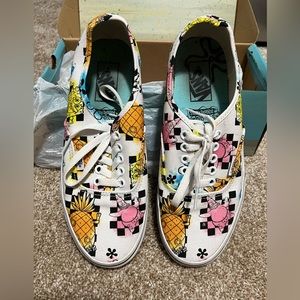 Vans authentic canvas SpongeBob shoes